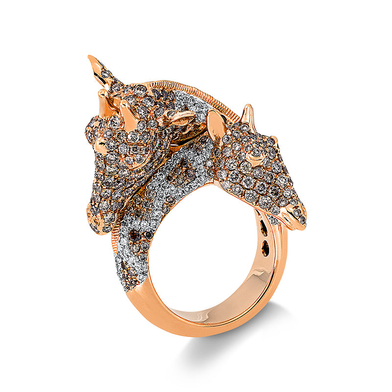 Ring    aus 750/-18 Karat Rotgold mit 466 Diamanten 4