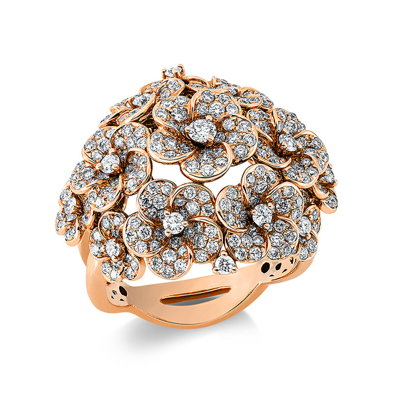 Ring    aus 750/-18 Karat Rotgold mit 315 Diamanten 1