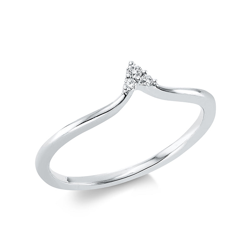 Ring    aus 750/-18 Karat Weißgold mit 3 Diamanten 0