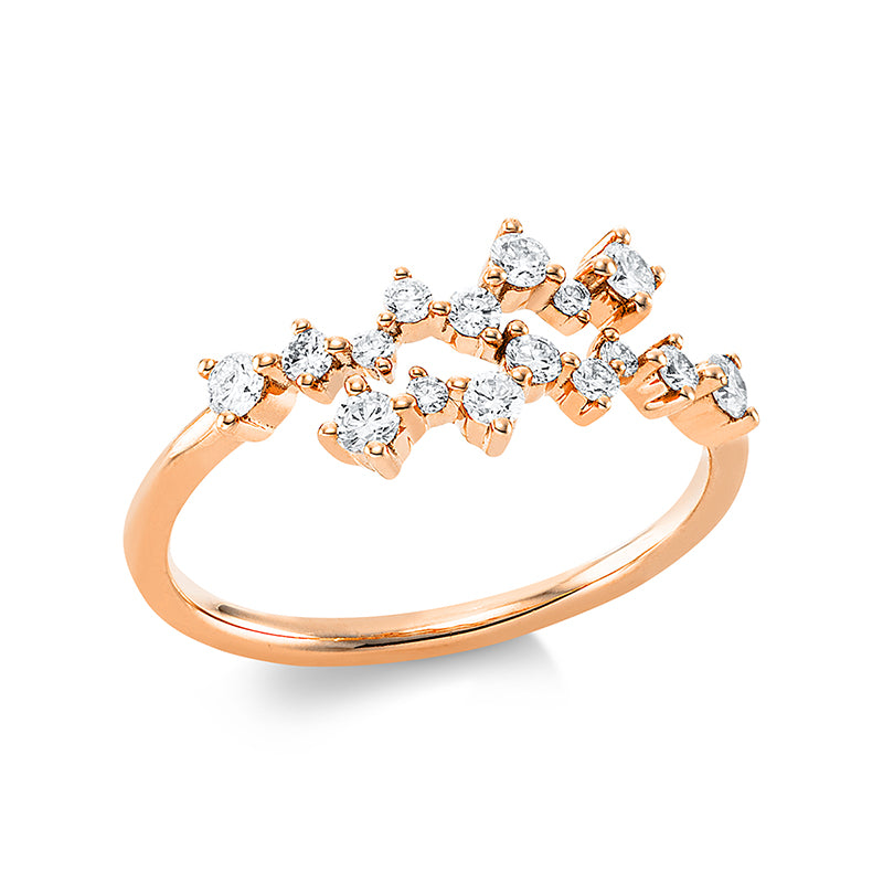 Ring    aus 750/-18 Karat Rotgold mit 16 Diamanten 0