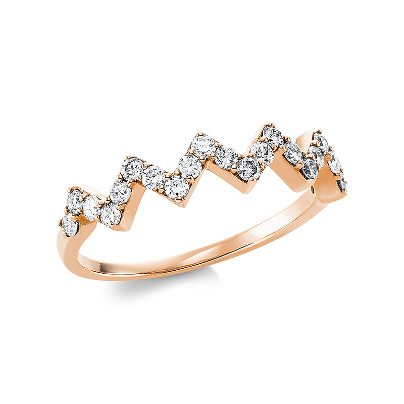 Ring    aus 750/-18 Karat Rotgold mit 23 Diamanten 0