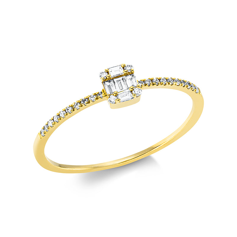 Ring    aus 750/-18 Karat Gelbgold mit 29 Diamanten 0