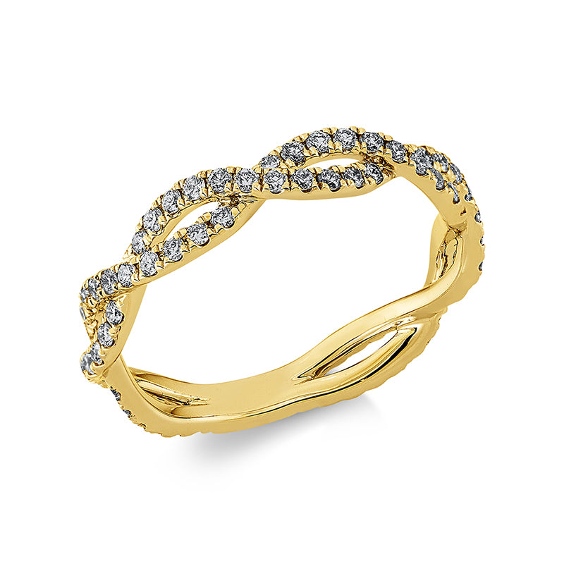 Ring    aus 750/-18 Karat Gelbgold mit 78 Diamanten 0