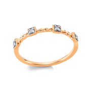 Ring    aus 750/-18 Karat Rotgold mit 4 Diamanten 0