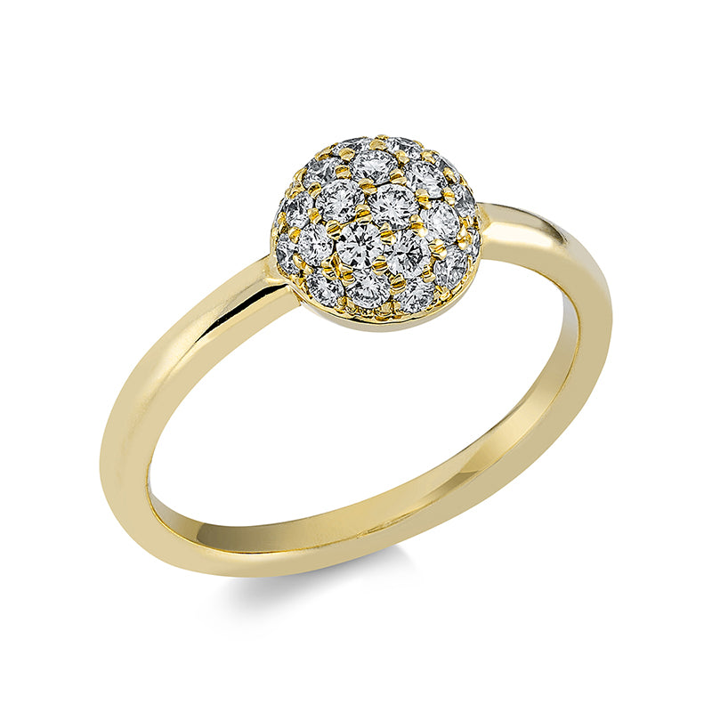 Ring    aus 585/-14 Karat Gelbgold mit 26 Diamanten 0