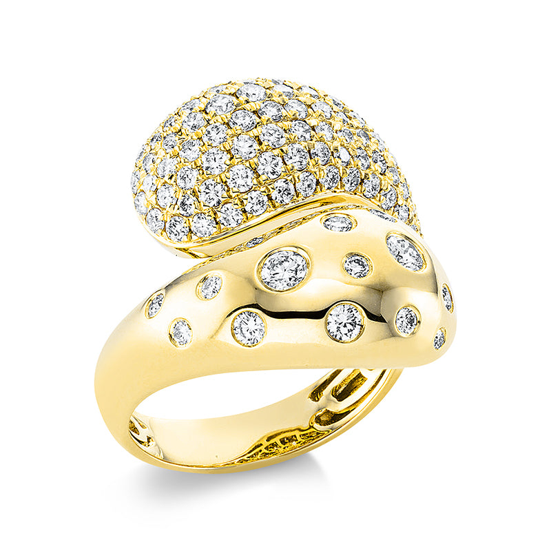 Ring    aus 750/-18 Karat Gelbgold mit 108 Diamanten 1