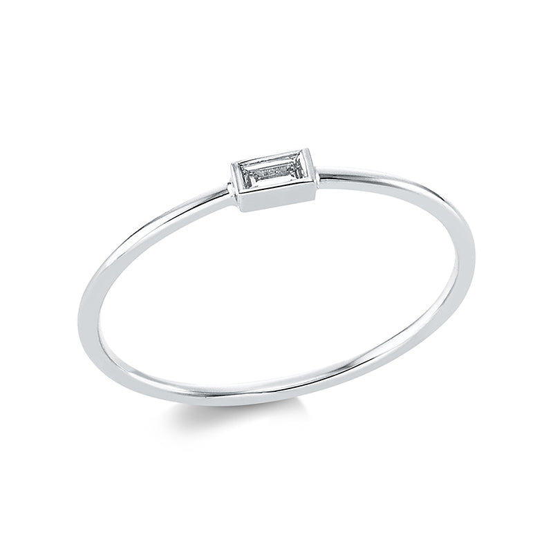 Ring    aus 750/-18 Karat Weißgold mit 1 Diamant 0