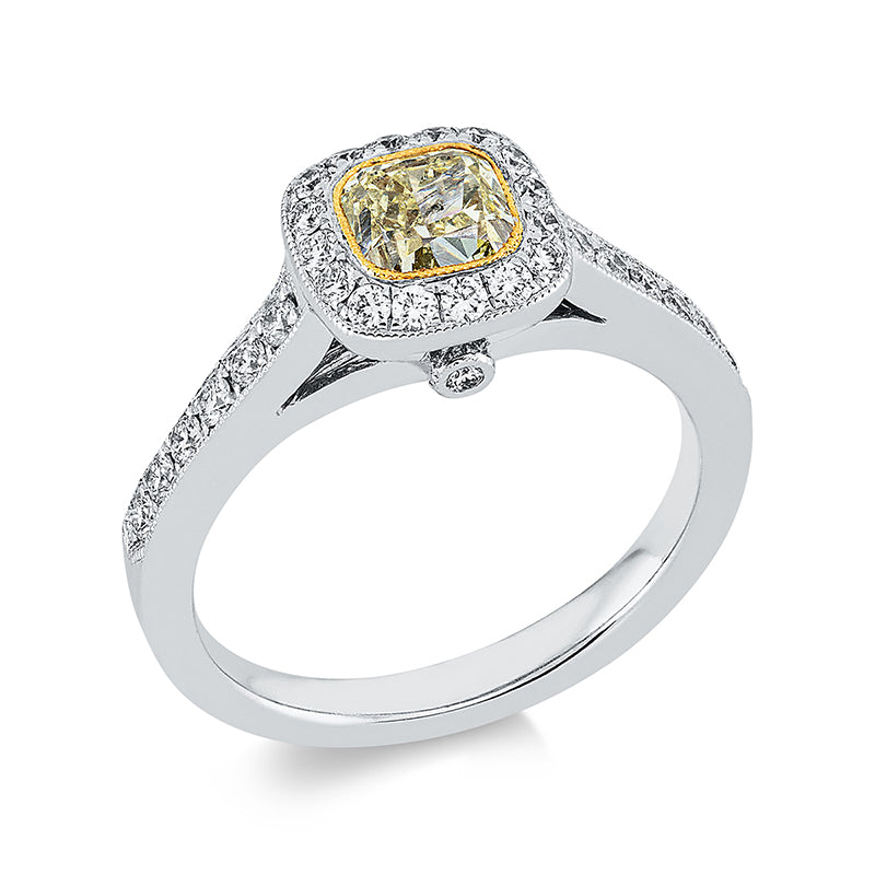 Ring    aus 750/-18 Karat Weißgold mit 39 Diamanten 1
