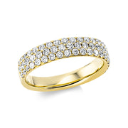 Ring    aus 750/-18 Karat Gelbgold mit 59 Diamanten 0