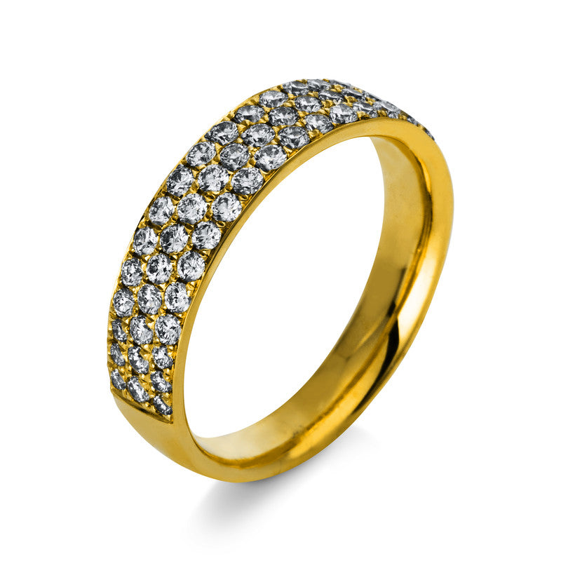 Ring    aus 750/-18 Karat Gelbgold mit 59 Diamanten 0
