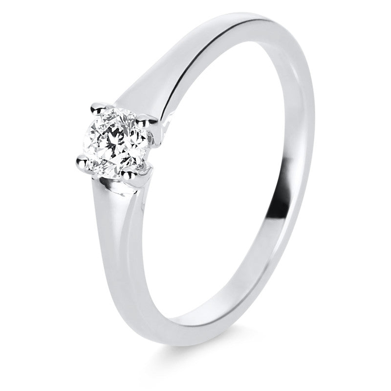 Ring    aus 585/-14 Karat Weißgold mit 1 Diamant 0