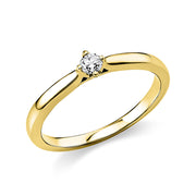 Ring    aus 750/-18 Karat Gelbgold mit 1 Diamant 0