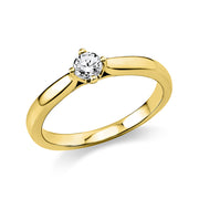 Ring    aus 585/-14 Karat Gelbgold mit 1 Diamant 0