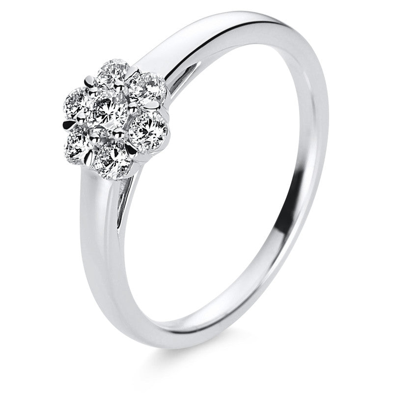 Ring    aus 750/-18 Karat Weißgold mit 7 Diamanten 0
