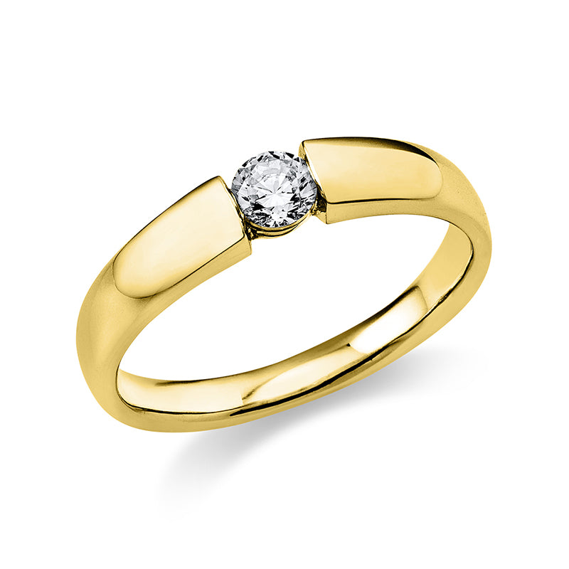 Ring - Solitaire aus Gold mit Diamant - 1E427
