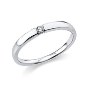 Ring - Solitaire aus Gold mit Diamant, poliert - 1E485