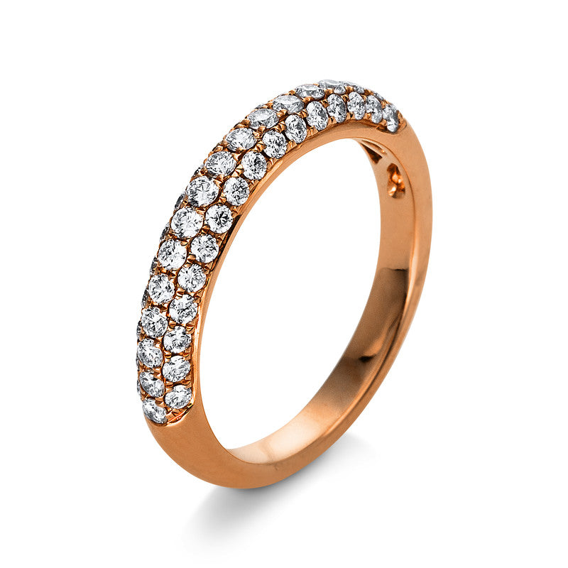 Ring    aus 750/-18 Karat Rotgold mit 49 Diamanten 0