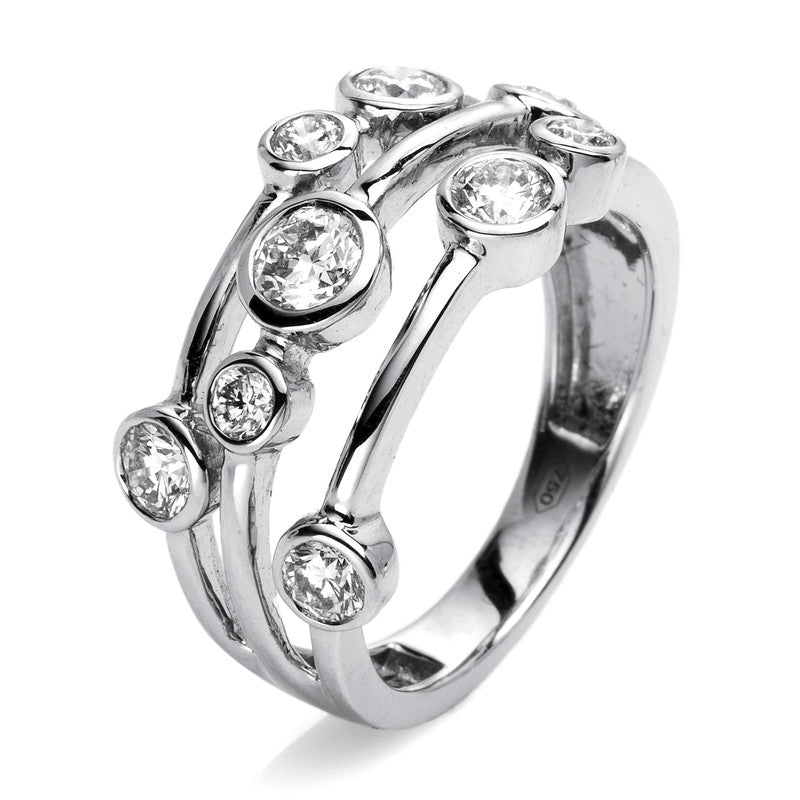 Ring    aus 750/-18 Karat Weißgold mit 9 Diamanten 1