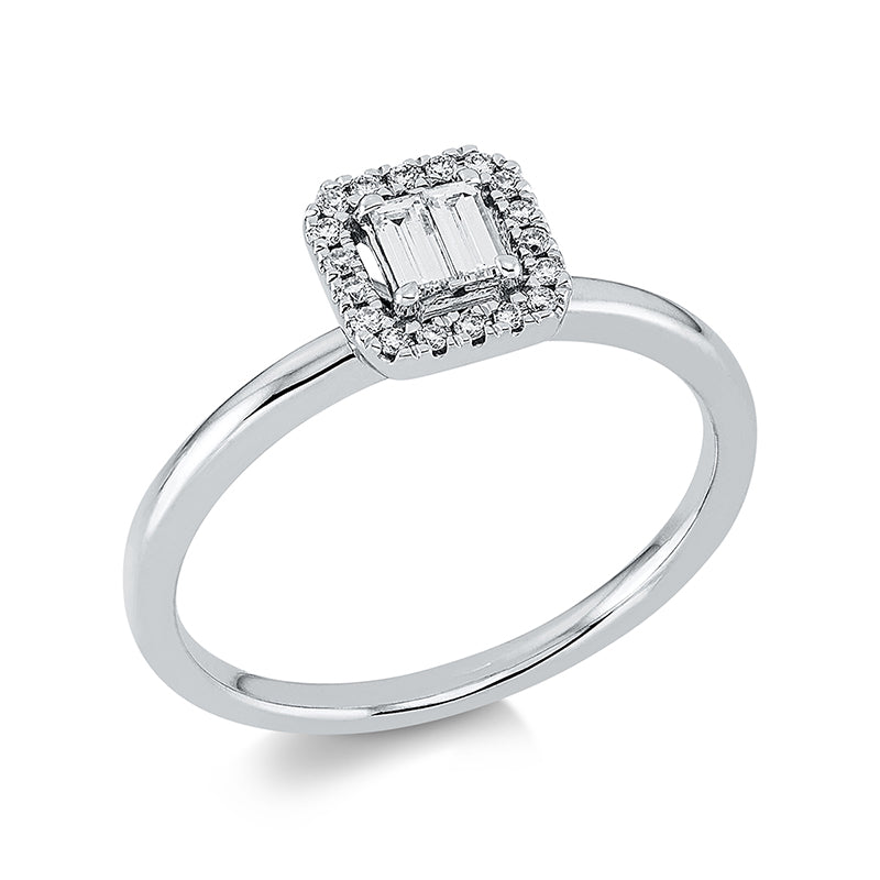 Ring    aus 750/-18 Karat Weißgold mit 20 Diamanten 0