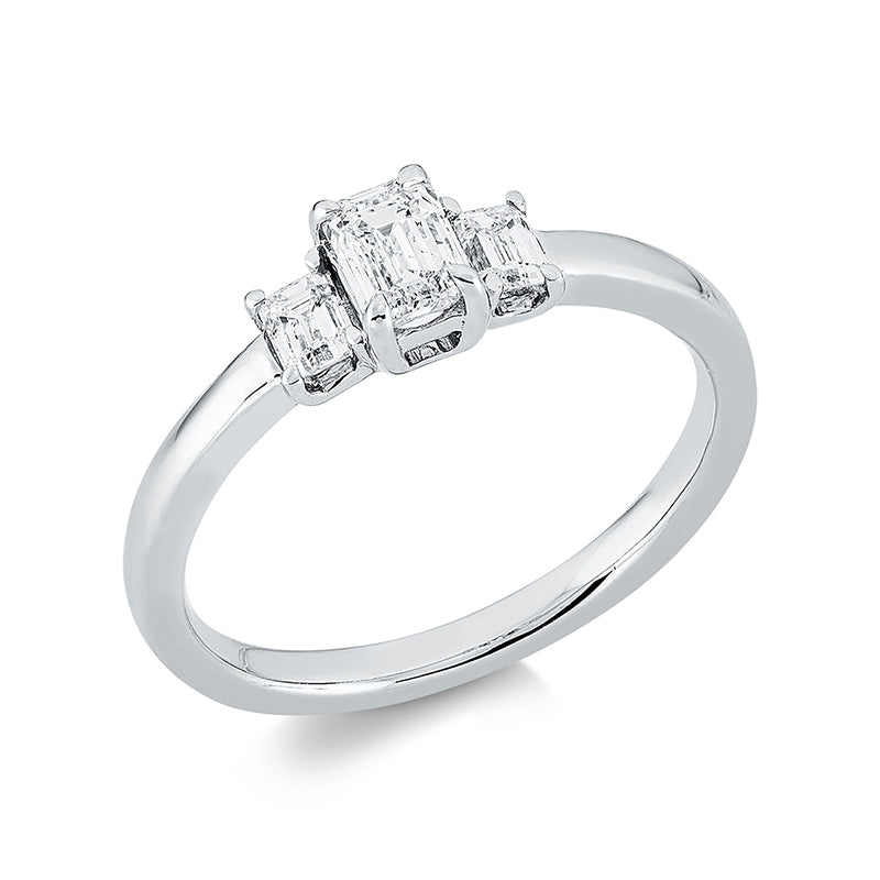 Ring    aus 750/-18 Karat Weißgold mit 3 Diamanten 0