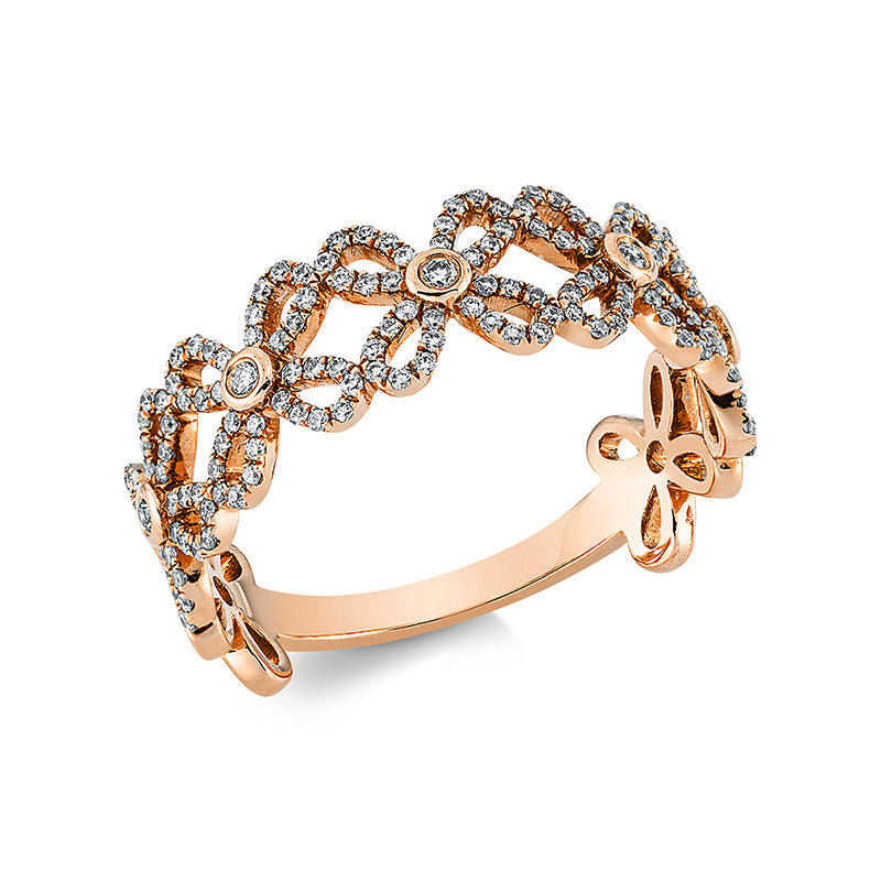 Ring    aus 750/-18 Karat Rotgold mit 165 Diamanten 0