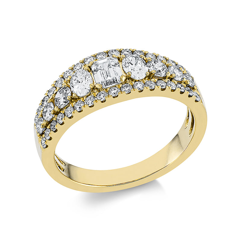 Ring    aus 585/-14 Karat Gelbgold mit 43 Diamanten 1