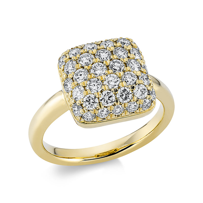 Ring    aus 585/-14 Karat Gelbgold mit 38 Diamanten 1