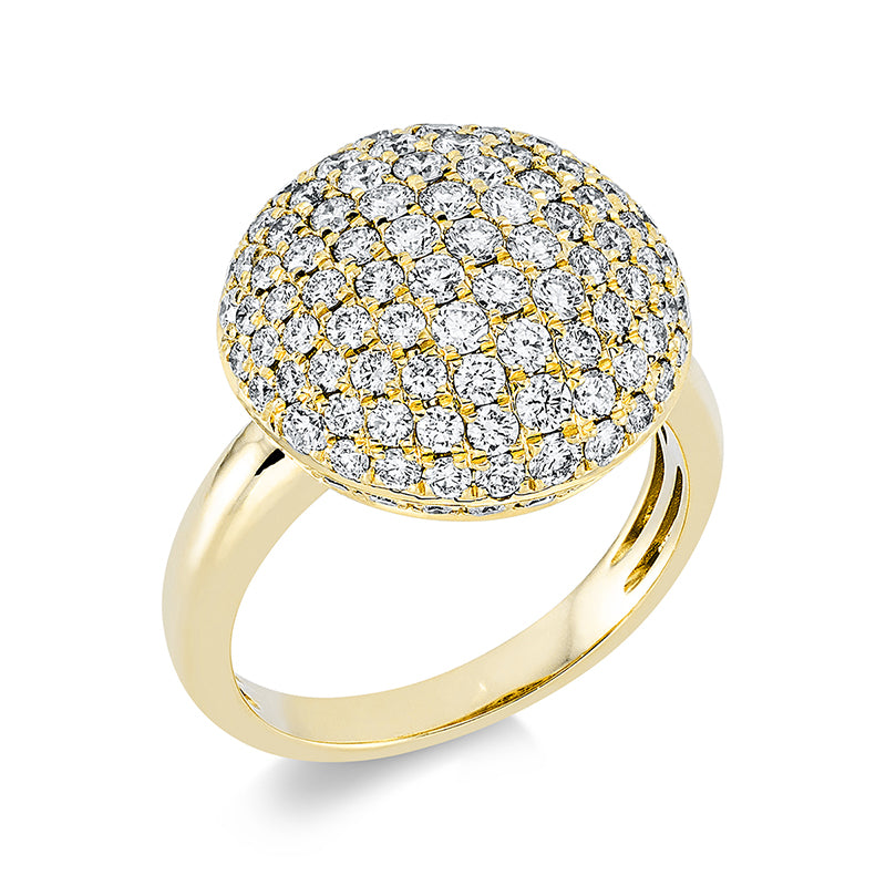 Ring    aus 585/-14 Karat Gelbgold mit 127 Diamanten 2