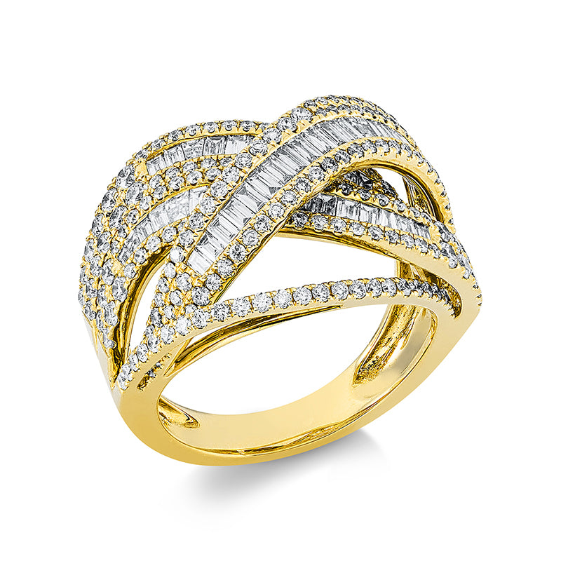 Ring    aus 750/-18 Karat Gelbgold mit 282 Diamanten 2