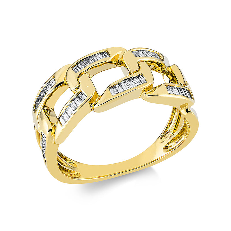 Ring    aus 750/-18 Karat Gelbgold mit 54 Diamanten 0
