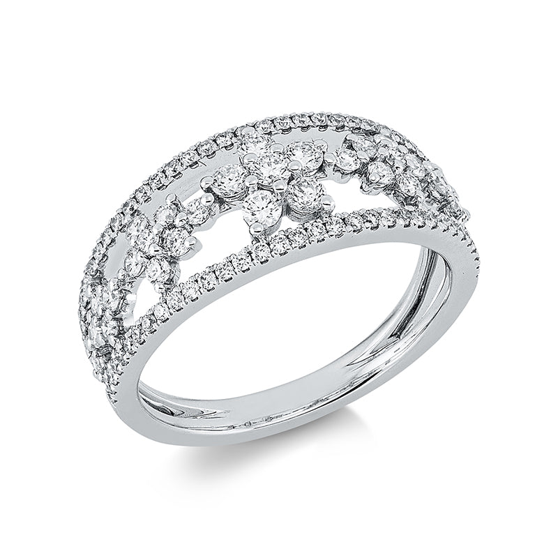 Ring    aus 750/-18 Karat Weißgold mit 96 Diamanten 0