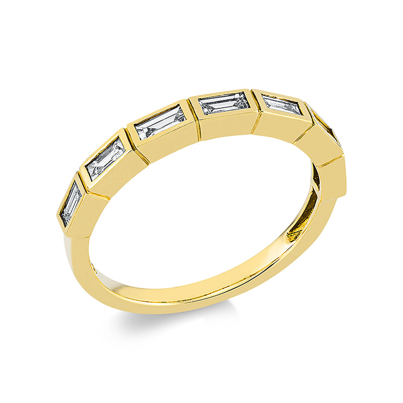 Ring    aus 750/-18 Karat Gelbgold mit 7 Diamanten 0