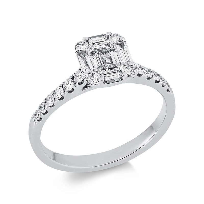 Ring    aus 750/-18 Karat Weißgold mit 25 Diamanten 0