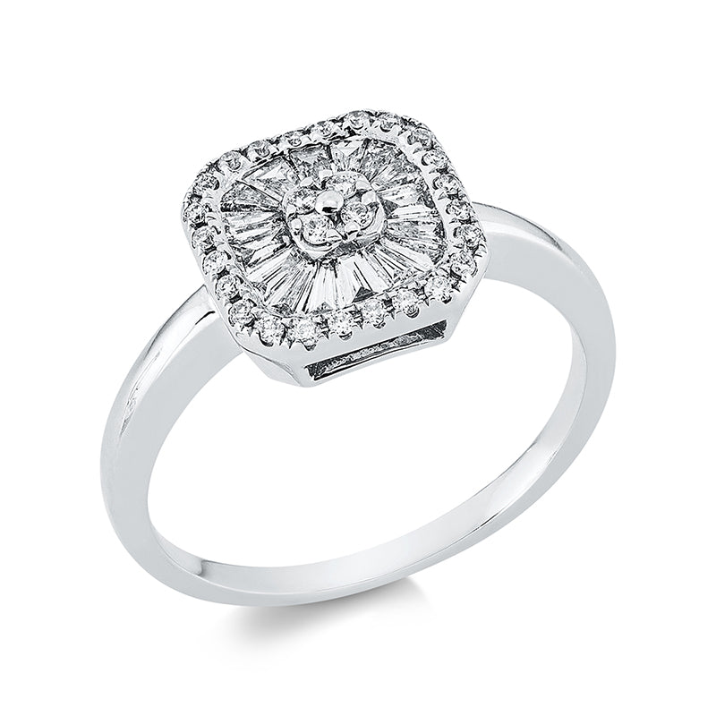 Ring    aus 585/-14 Karat Weißgold mit 44 Diamanten 0