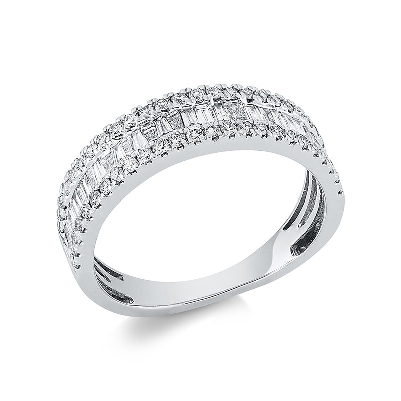 Ring    aus 750/-18 Karat Weißgold mit 81 Diamanten 0