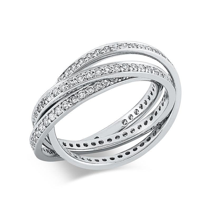 Ring    aus 750/-18 Karat Weißgold mit 144 Diamanten 0
