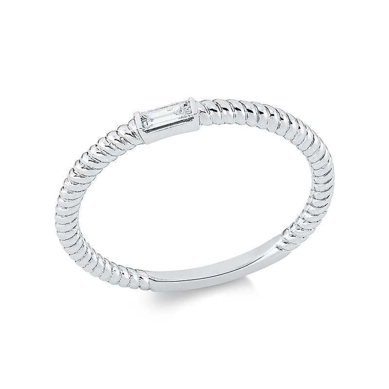 Ring    aus 750/-18 Karat Weißgold mit 1 Diamant 0