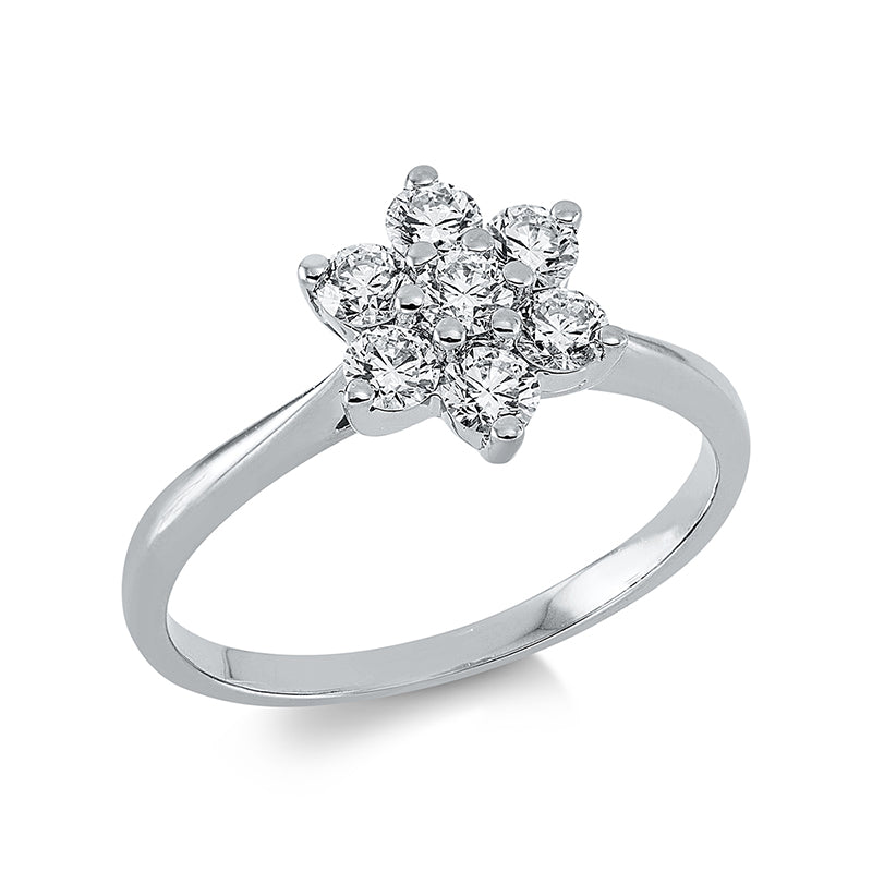 Ring    aus 750/-18 Karat Weißgold mit 7 Diamanten 0