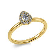 Ring    aus 750/-18 Karat Gelbgold mit 13 Diamanten 0