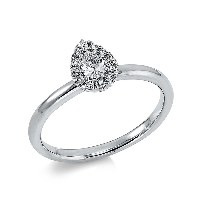 Ring    aus 750/-18 Karat Weißgold mit 13 Diamanten 0