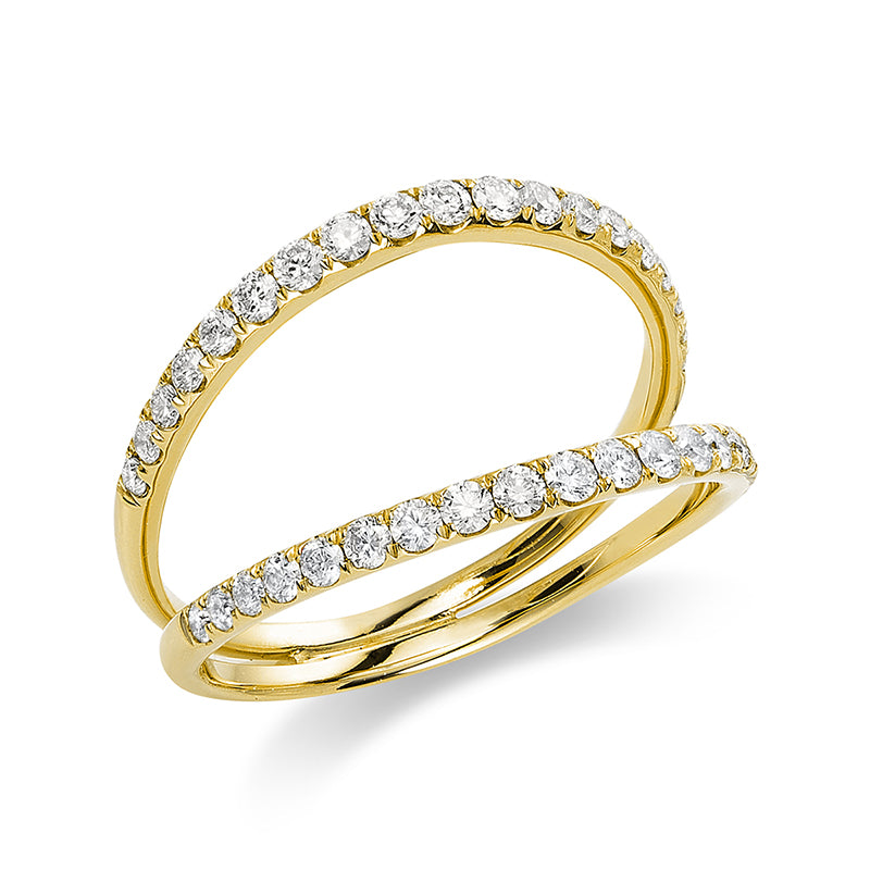 Ring    aus 750/-18 Karat Gelbgold mit 38 Diamanten 0