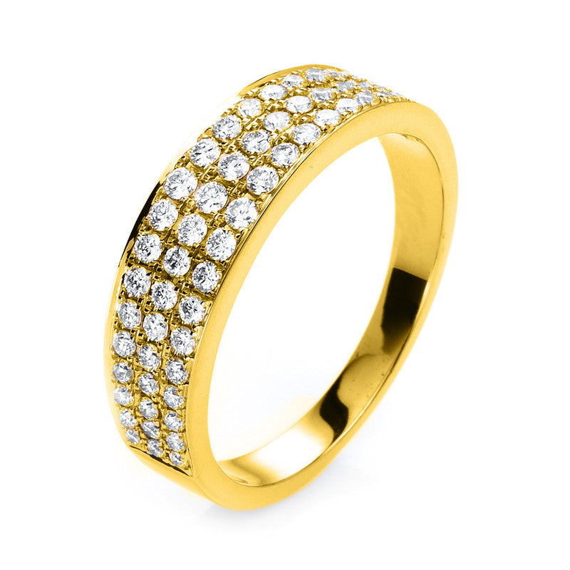 Ring    aus 750/-18 Karat Gelbgold mit 57 Diamanten 0