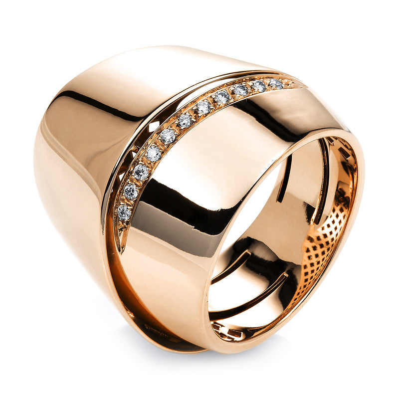 Ring    aus 750/-18 Karat Rotgold mit 13 Diamanten 0