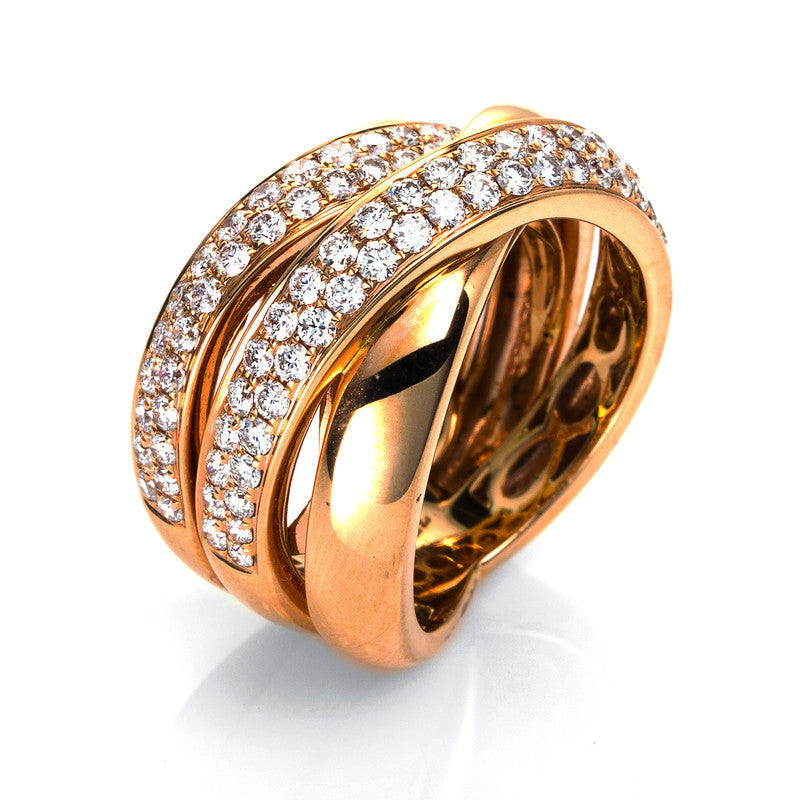 Ring - Pavé aus Gold mit Diamanten - 1H137