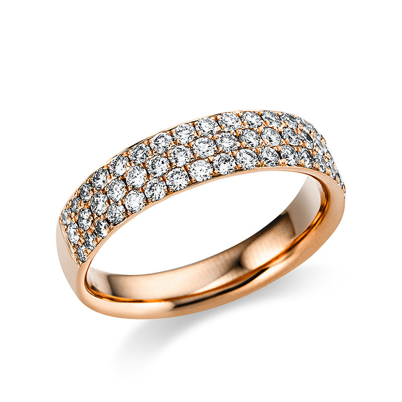 Ring    aus 750/-18 Karat Rotgold mit 59 Diamanten 0