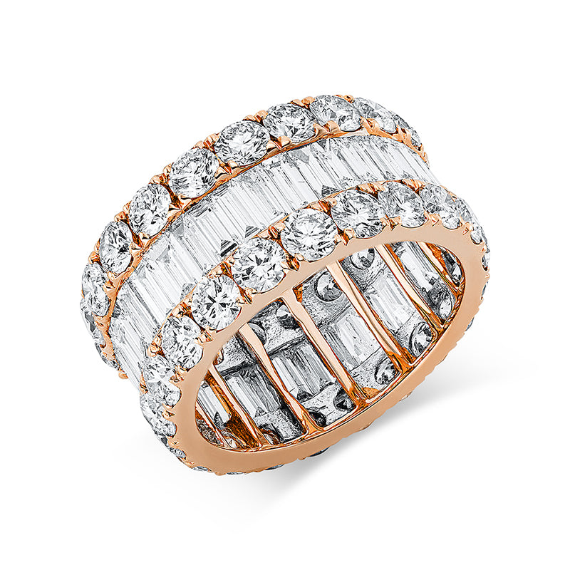 Ring    aus 750/-18 Karat Rotgold mit 82 Diamanten 7