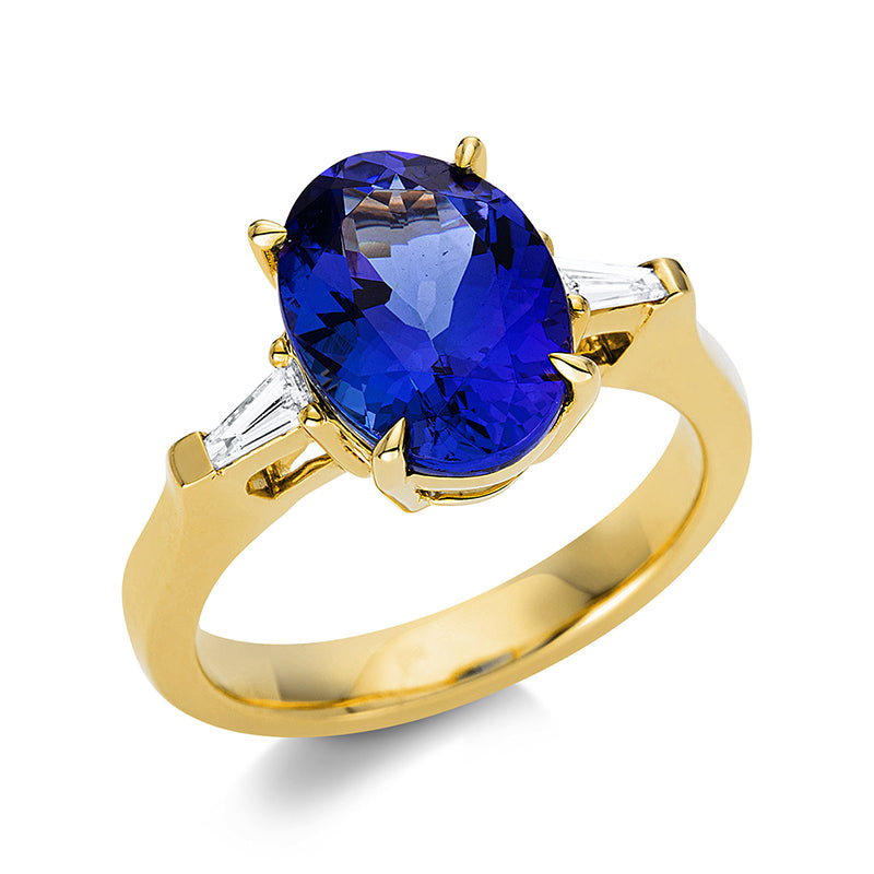Ring aus Gold mit Diamanten mit Tansanit - 1H817