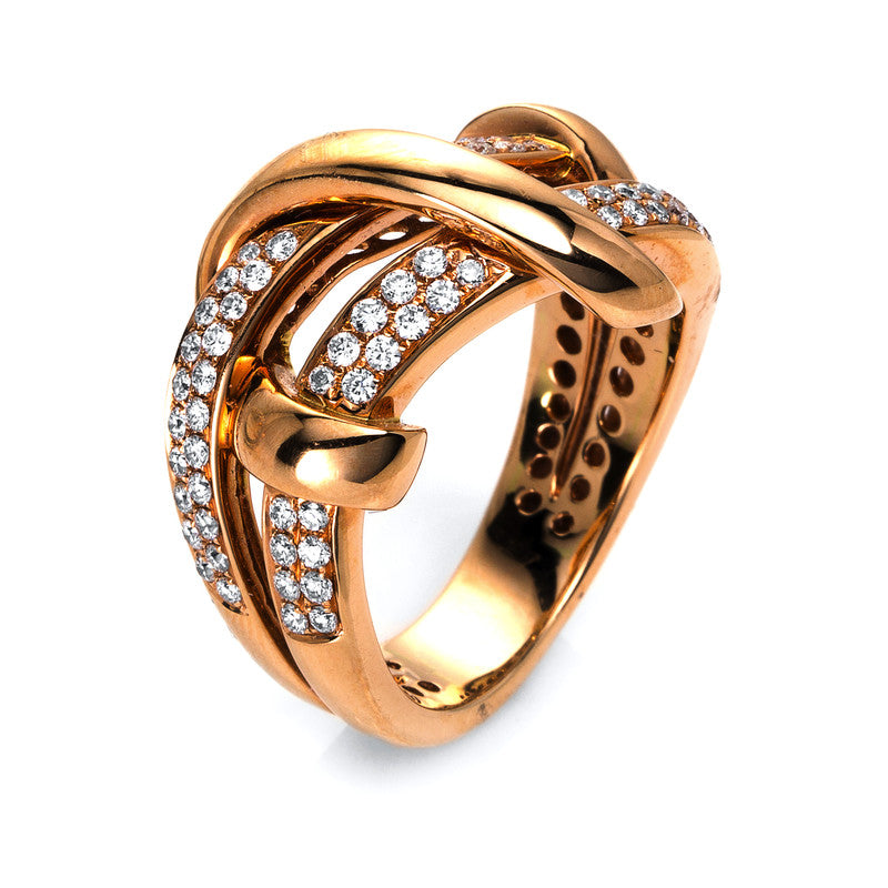 Ring - Pavé aus Gold mit Diamanten - 1I248