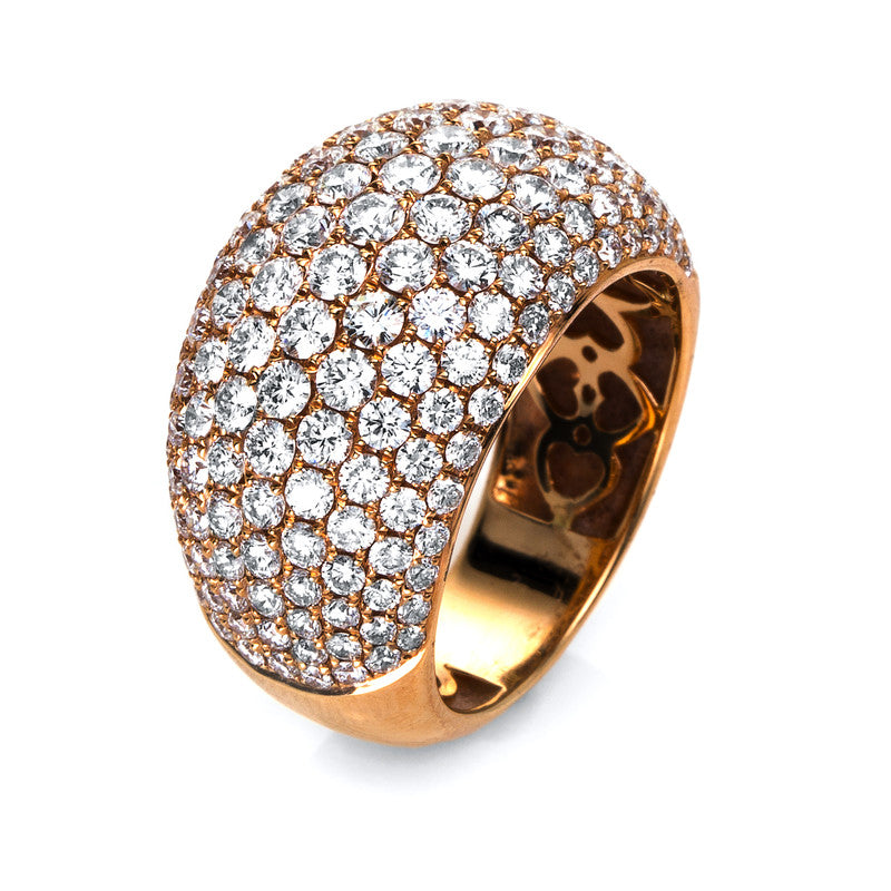 Ring    aus 750/-18 Karat Rotgold mit 167 Diamanten 3