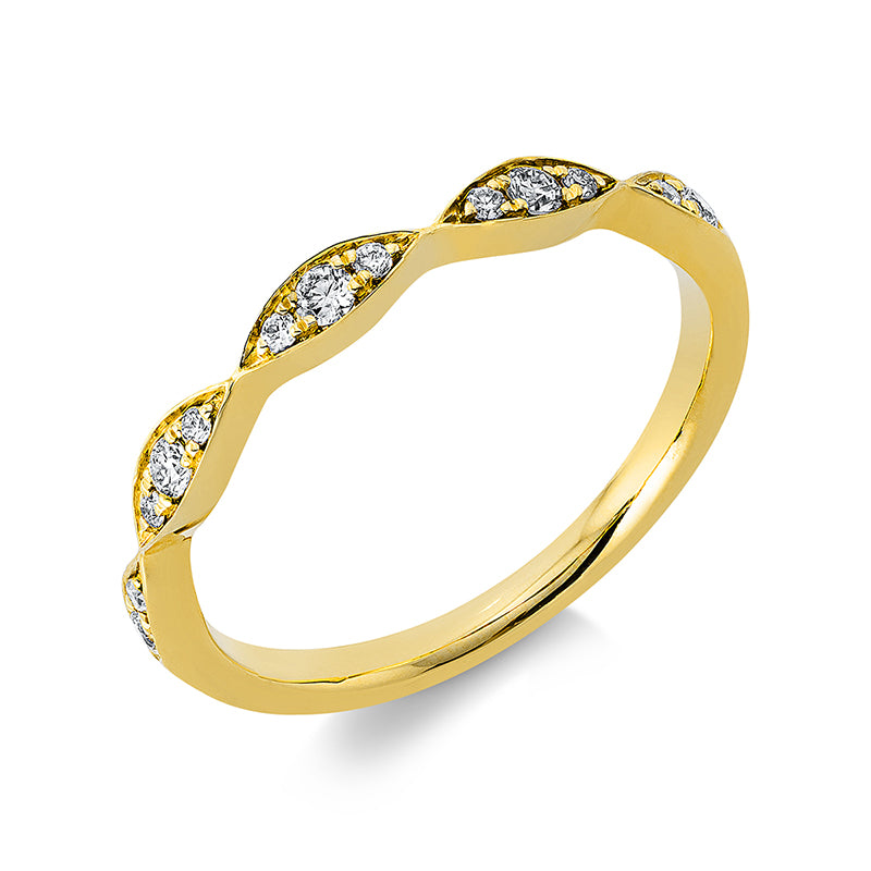 Ring    aus 750/-18 Karat Gelbgold mit 13 Diamanten 0